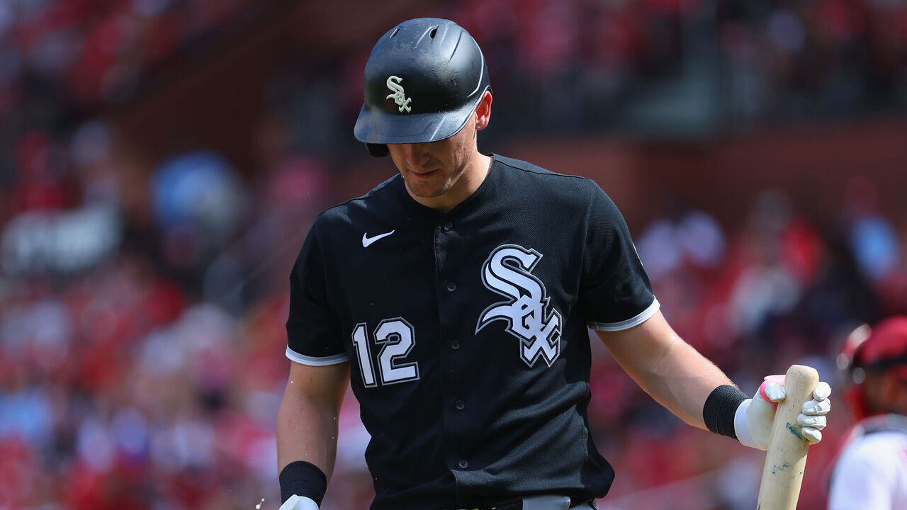 ST LOUIS, MISSOURI - SEPTEMBER 13: Colson Montgomery #12 of the Chicago White Sox returns to the dugout after striking out against the St. Louis Cardinals in the seventh inning at Busch Stadium on September 13, 2026 in St Louis, Missouri.