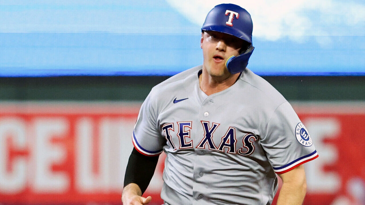 MINNEAPOLIS, MN - SEPTEMBER 25: Josh Jung #6 of the Texas Rangers runs the bases during the game between the Texas Rangers and the Minnesota Twins at Target Field on Friday, September 25, 2026 in Minneapolis, Minnesota.