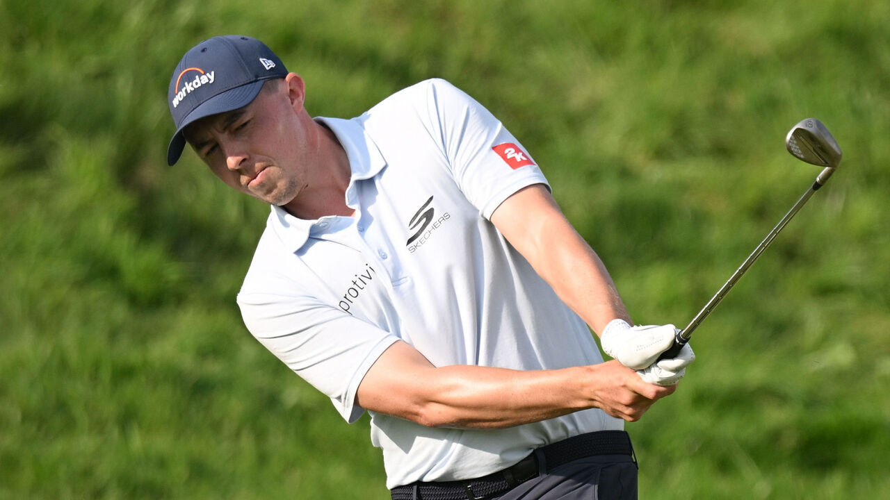 GUYANCOURT, FRANCE - SEPTEMBER 26: Matt Fitzpatrick of England plays a shot on the 16th hole on day three of the FedEx Open de France at Le Golf National on September 26, 2026 in Guyancourt, France.
