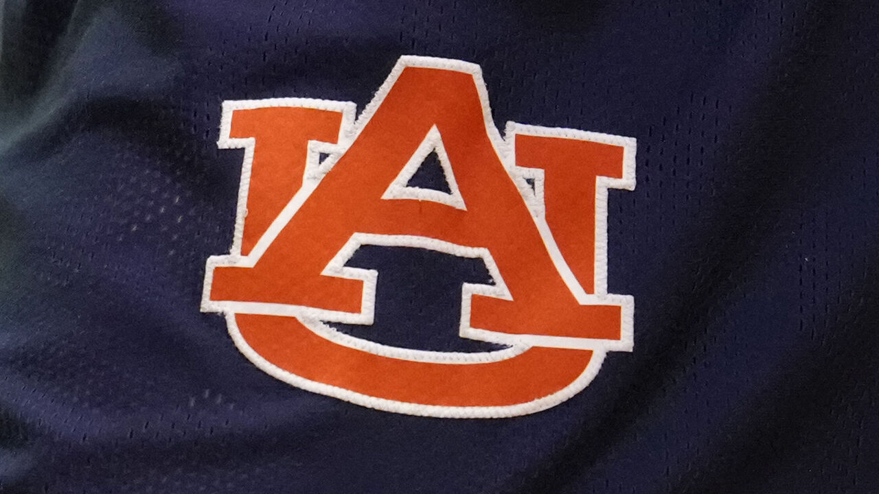 LAHAINA, HI - NOVEMBER 25: The Auburn Tigers logo show on a pair of shorts during a Maui Invitational college basketball game against the Iowa State Cyclones at The Lahaina Civic Center on November 25, 2024 in Lahaina, Hawaii.