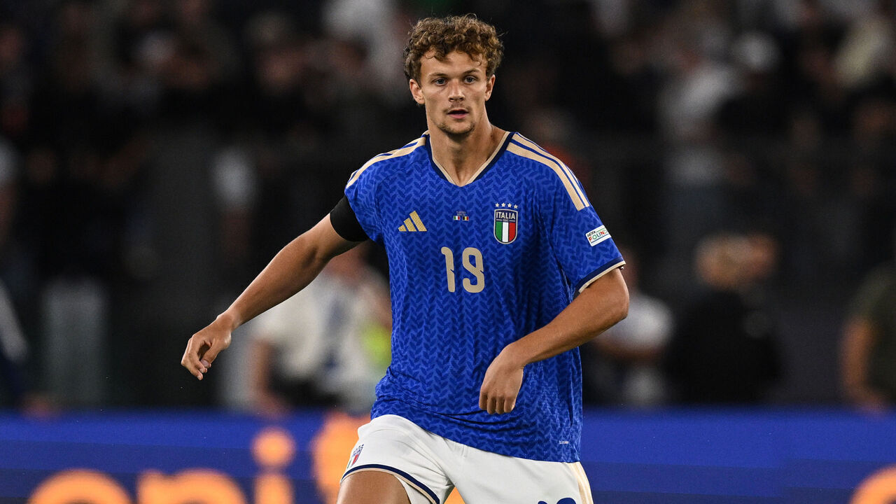 ROME, ITALY - SEPTEMBER 25: Giorgio Scalvini of Italy in action during the UEFA Nations League 2026/27 group phase match between Italy and Belgium at Stadio Olimpico on September 25, 2026 in Rome, Italy.