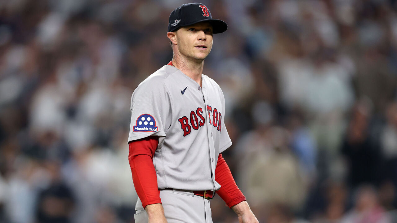 NEW YORK, NEW YORK - SEPTEMBER 30: Sonny Gray #54 of the Boston Red Sox exits the game against the New York Yankees during the fifth inning in game two of the American League Wild Card Series at Yankee Stadium on September 30, 2026 in the Bronx borough of New York City.