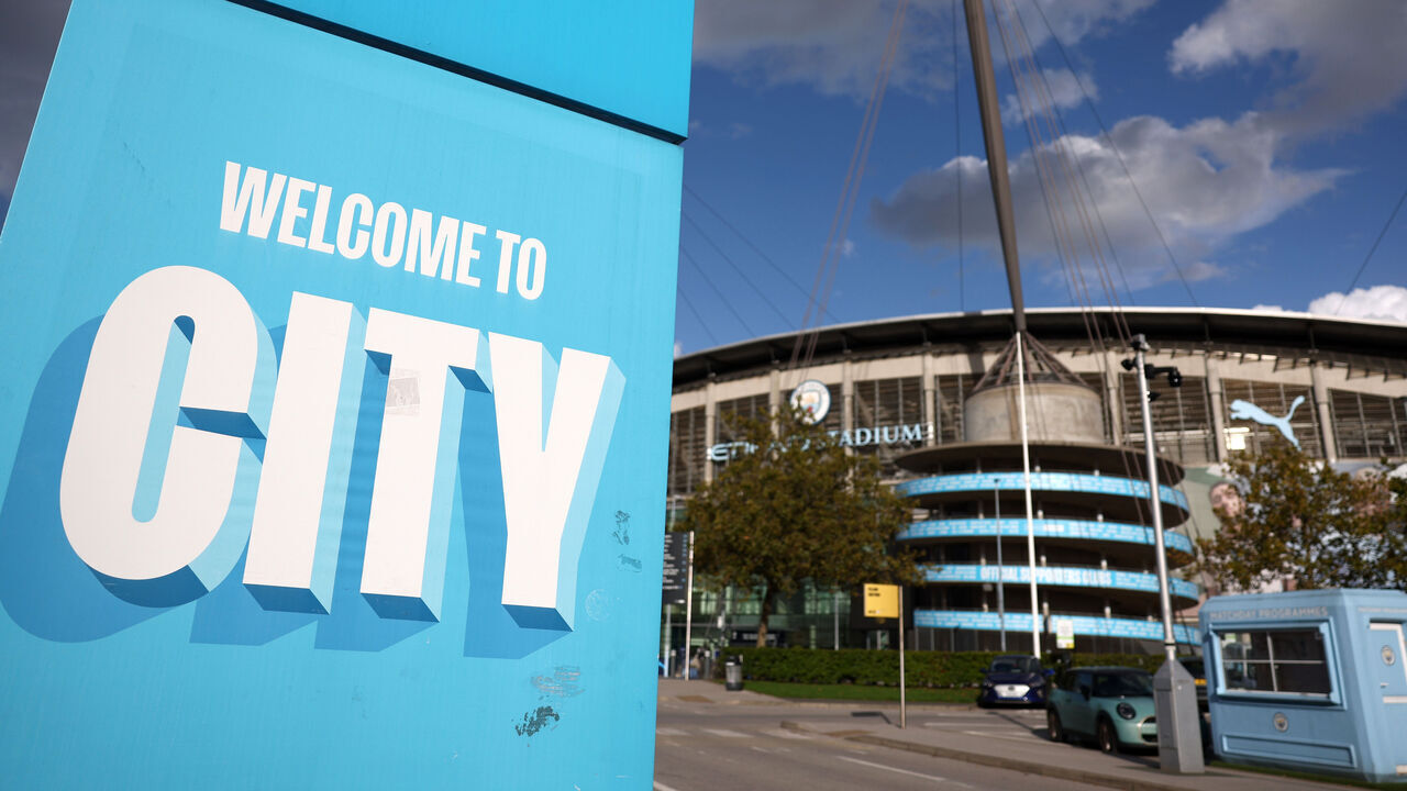 MANCHESTER, ENGLAND - OCTOBER 01: A general view of Etihad Stadium, home of Manchester City FC at Etihad Stadium on October 01, 2026 in Manchester, England. The Premier League confirmed that City had been found guilty of all charges relating to breaches of its financial regulations between the 2009-10 and 2017-18 seasons.