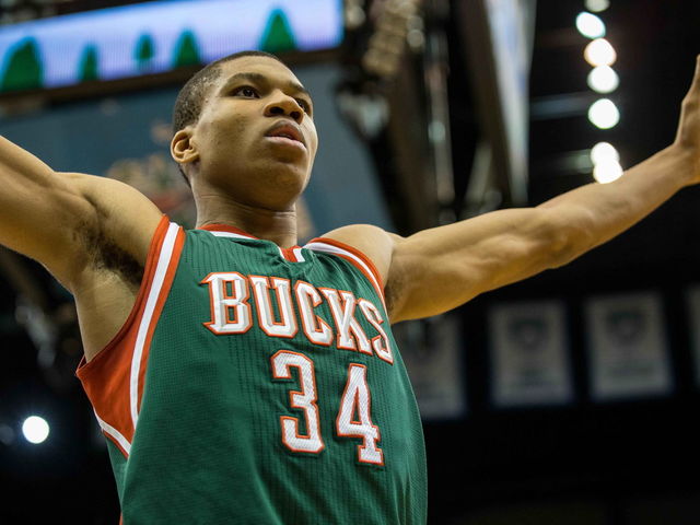 VIDEO: Giannis pulls out the Gyro Step, throws down on Bosh