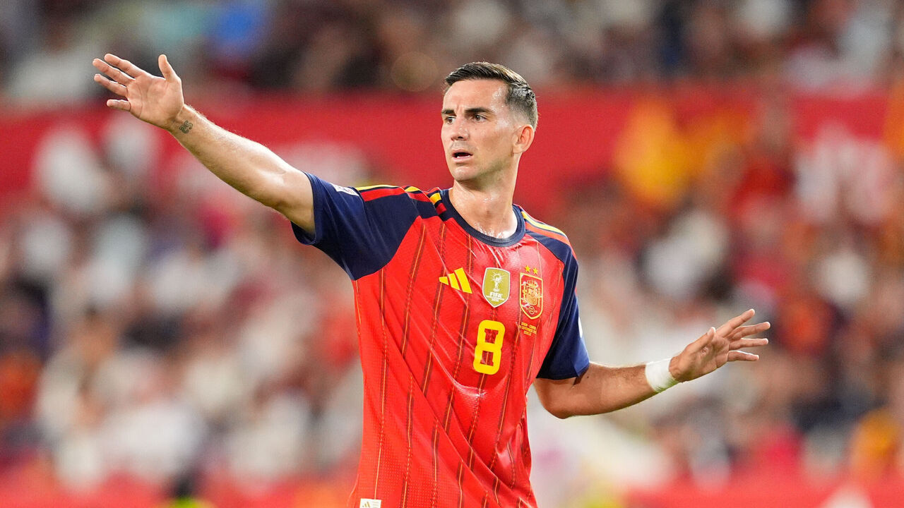 SEVILLA, SPAIN - SEPTEMBER 29: Fabian Ruiz of Spain gestures during the UEFA Nations League 2026/27 group phase match between Spain and Croatia at Ramon Sanchez-Pizjuan stadium on September 29, 2026, in Sevilla, Spain.