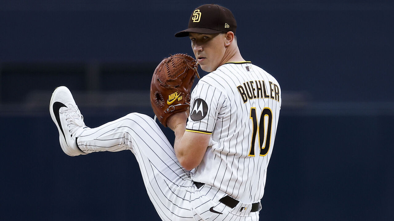 San Diego, California - September 26: Walker Buehler #10 of the San Diego Padres pitches against the Arizona Diamondbacks during the first inning at Petco Park on Saturday, Sept. 26, 2026 in San Diego, California.