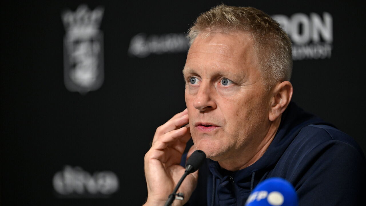 Serbia , Serbia - 4 October 2026; Republic of Ireland head coach Heimir Hallgrimsson during the post-match press conference following the UEFA Nations League B match between the Republic of Ireland and Israel at TSC Arena in Baka Topola, Serbia.