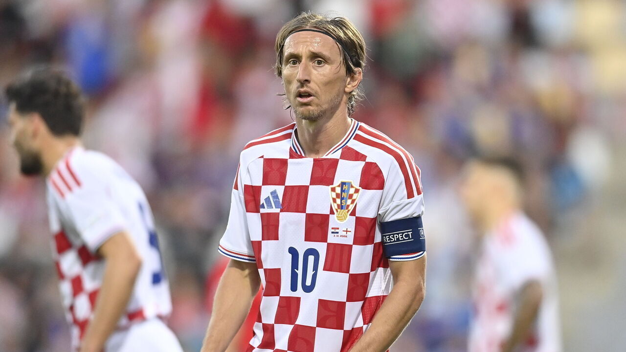 RIJEKA, CROATIA - OCTOBER 3: Luka Modric of Croatia during the UEFA Nations League 2026/27 group phase match between Croatia and England at Stadion HNK Rijeka on October 3, 2026 in Rijeka, Croatia.