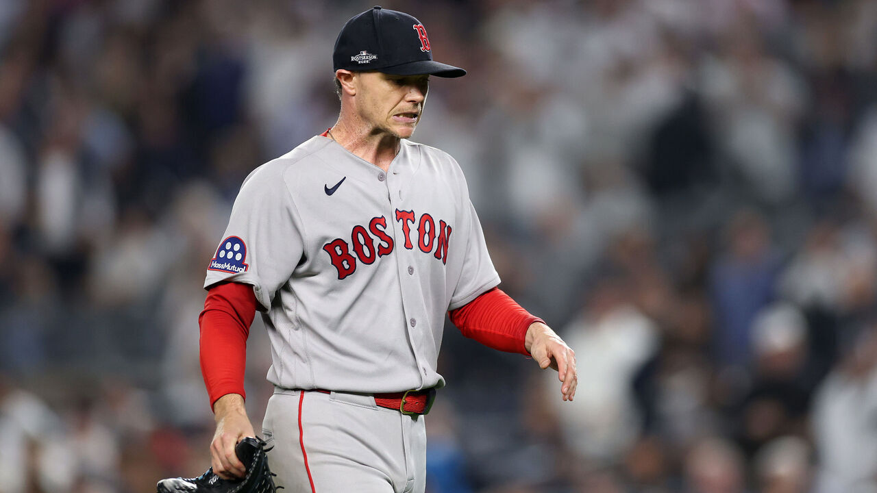 NEW YORK, NEW YORK - SEPTEMBER 30: Sonny Gray #54 of the Boston Red Sox exits the game against the New York Yankees during the fifth inning in game two of the American League Wild Card Series at Yankee Stadium on September 30, 2026 in the Bronx borough of New York City.
