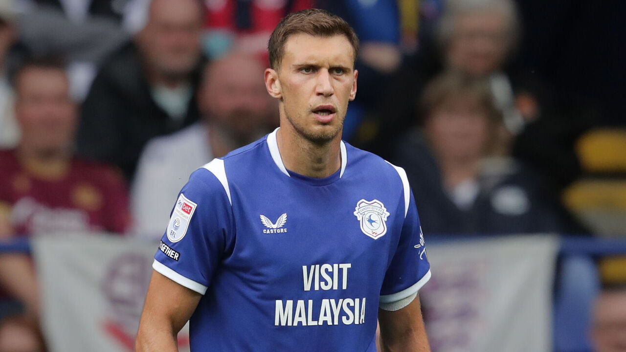 BOLTON, ENGLAND - SEPTEMBER 12: Cardiff City's Krystian Bielik during the Sky Bet Championship 2026/27 match between Bolton Wanderers and Cardiff City at Toughsheet Community Stadium on September 12, 2026 in Bolton, United Kingdom.