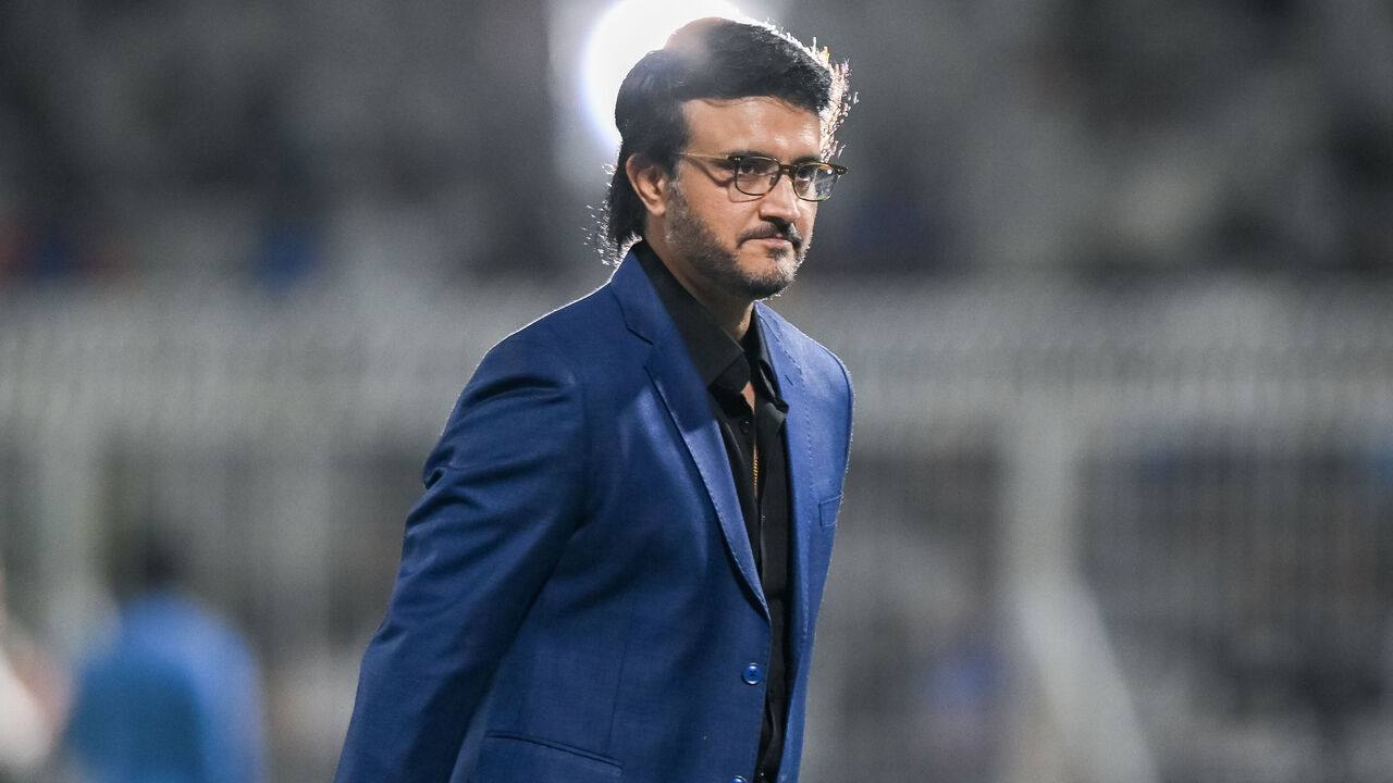 KOLKATA, INDIA - MARCH 4: Sourav Ganguly seen during the ICC Men's T20 World Cup India & Sri Lanka 2026 Semi-Final match between South Africa and New Zealand at Eden Gardens on March 4, 2026 in Kolkata, India.