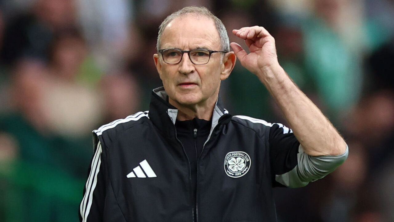 GLASGOW, SCOTLAND - SEPTEMBER 20: Celtic manager Martin O'Neill looks on during the William Hill Premiership 2026/27 match between Celtic and Glasgow Rangers at Celtic Park on September 20, 2026 in Glasgow, Scotland.