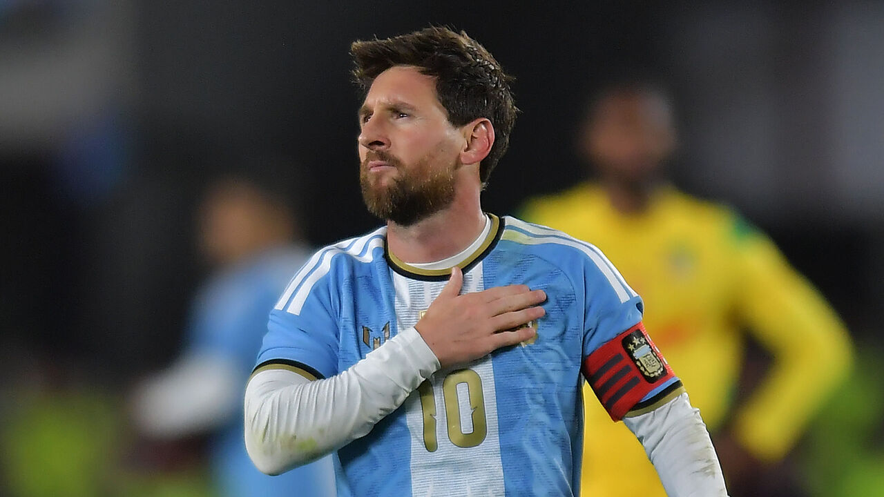 BUENOS AIRES, ARGENTINA - OCTOBER 06: Lionel Messi of Argentina celebrates scoring his team's third goal during the International Friendly match between Argentina and Benin at Estadio Monumental Antonio V. Liberti on October 06, 2026 in Buenos Aires, Argentina. Lionel Messi is making his final appearance for Argentina following his announcement of international retirement on 31 August.