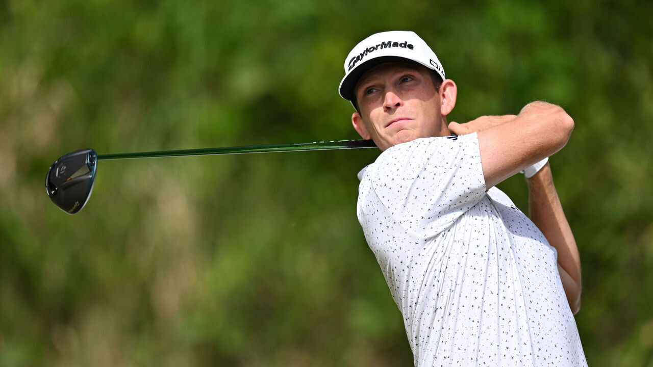 YOKOHAMA, JAPAN - OCTOBER 08: Jacob Bridgeman of the United States hits his tee shot on the 13th hole during the first round of the Baycurrent Classic 2026 at Yokohama Country Club on October 8, 2026 in Yokohama, Kanagawa, Japan.