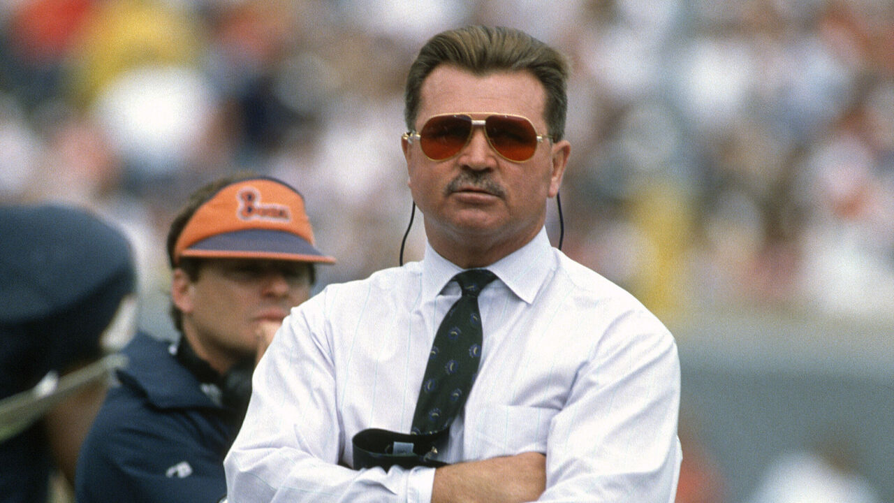 CHICAGO, IL - CIRCA 1989: Head Coach Mike Ditka of the Chicago Bears looks on during an NFL football game circa 1989 at Soldier Field in Chicago, Illinois. Ditka was the head coach of the Bears from 1982-92.