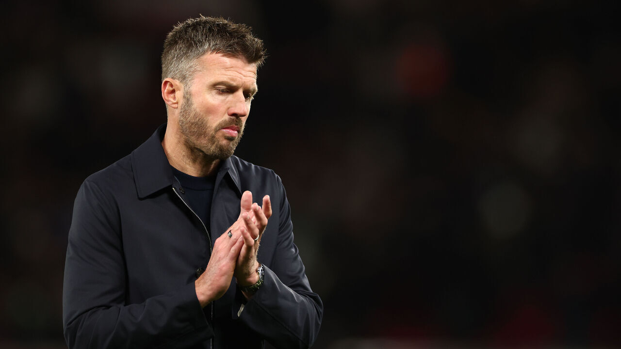 MANCHESTER, ENGLAND - OCTOBER 10: Manchester United Manager Michael Carrick after the 1-1 drawduring the Premier League 2026/27 match between Manchester United and Tottenham Hotspur at Old Trafford on October 10, 2026 in Manchester, United Kingdom.