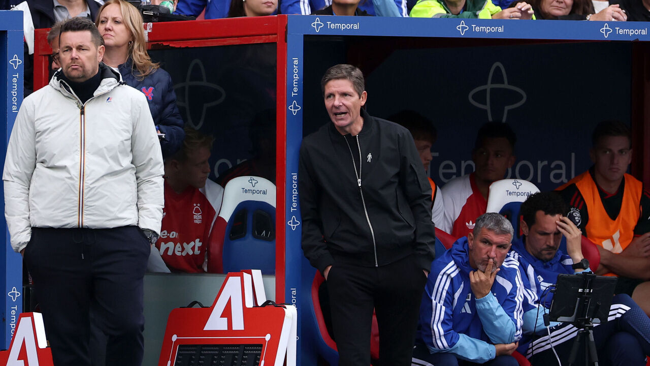 LONDON, ENGLAND - OCTOBER 11: Oliver Glasner, Manager of Nottingham Forest, looks on during the Premier League 2026/27 match between Crystal Palace FC and Nottingham Forest FC at Selhurst Park on October 11, 2026 in London, England.