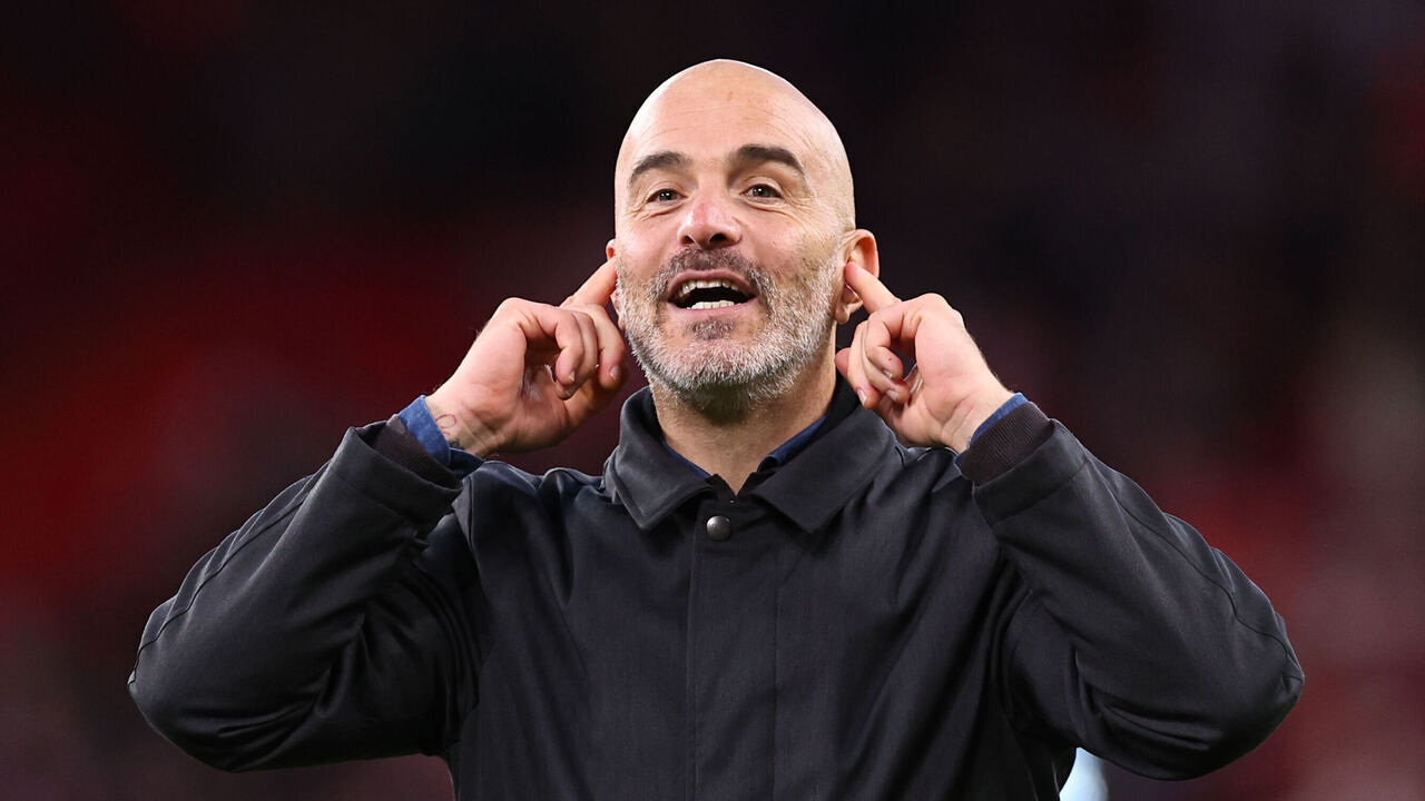 LIVERPOOL, ENGLAND - OCTOBER 11: Enzo Maresca, Manager / Head Coach of Manchester City celebrates after the Premier League 2026/27 match between Liverpool FC and Manchester City at Anfield on October 11, 2026 in Liverpool, England.