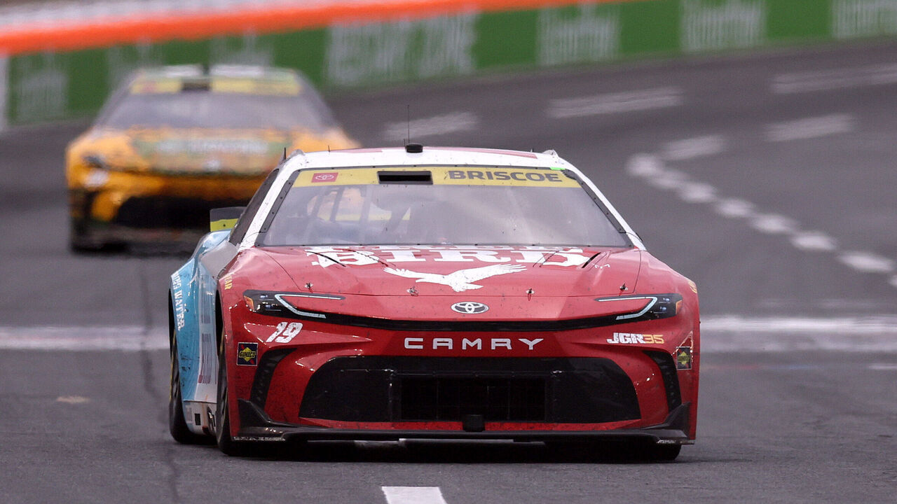 CONCORD, NORTH CAROLINA - OCTOBER 11: Chase Briscoe, driver of the #19 Freebird Spring Water Toyota, drives during the NASCAR Cup Series Bank of America 400 at Charlotte Motor Speedway on October 11, 2026 in Concord, North Carolina.