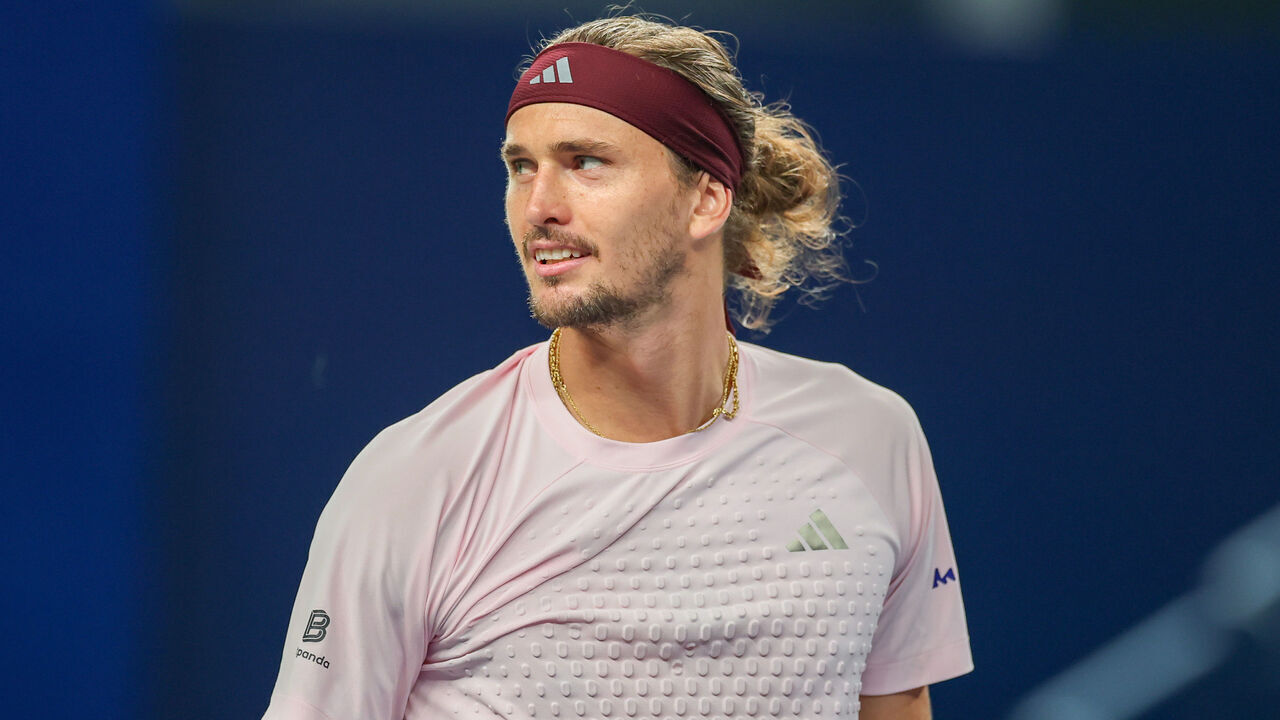 SHANGHAI, CHINA - OCTOBER 13: Alexander Zverev of Germany reacts in the Men's Singles Fourth Round match against Alexander Bublik of Kazakhstan on day seven of 2026 Rolex Shanghai Masters at Qi Zhong Tennis Centre on October 13, 2026 in Shanghai, China.