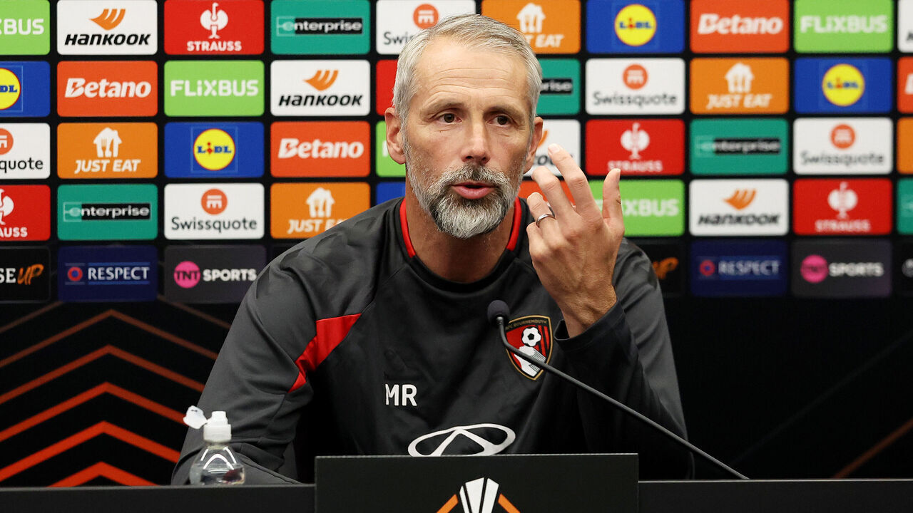 Bournemouth manager Marco Rose during a press conference at the AFC Bournemouth Training Ground, Bournemouth. Picture date: Wednesday October 14, 2026.