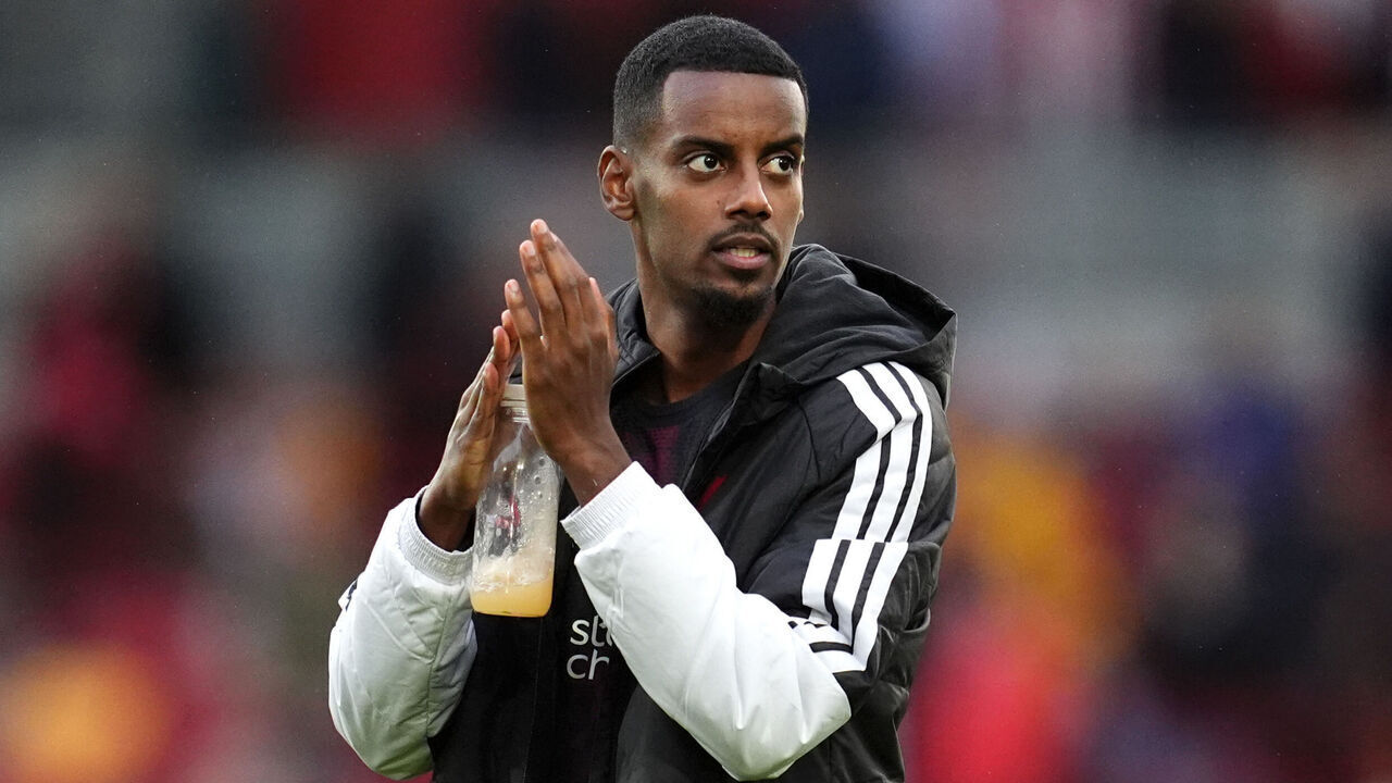 Liverpool's Alexander Isak celebrates after the Premier League match at the Gtech Community Stadium, London. Picture date: Saturday October 17, 2026.