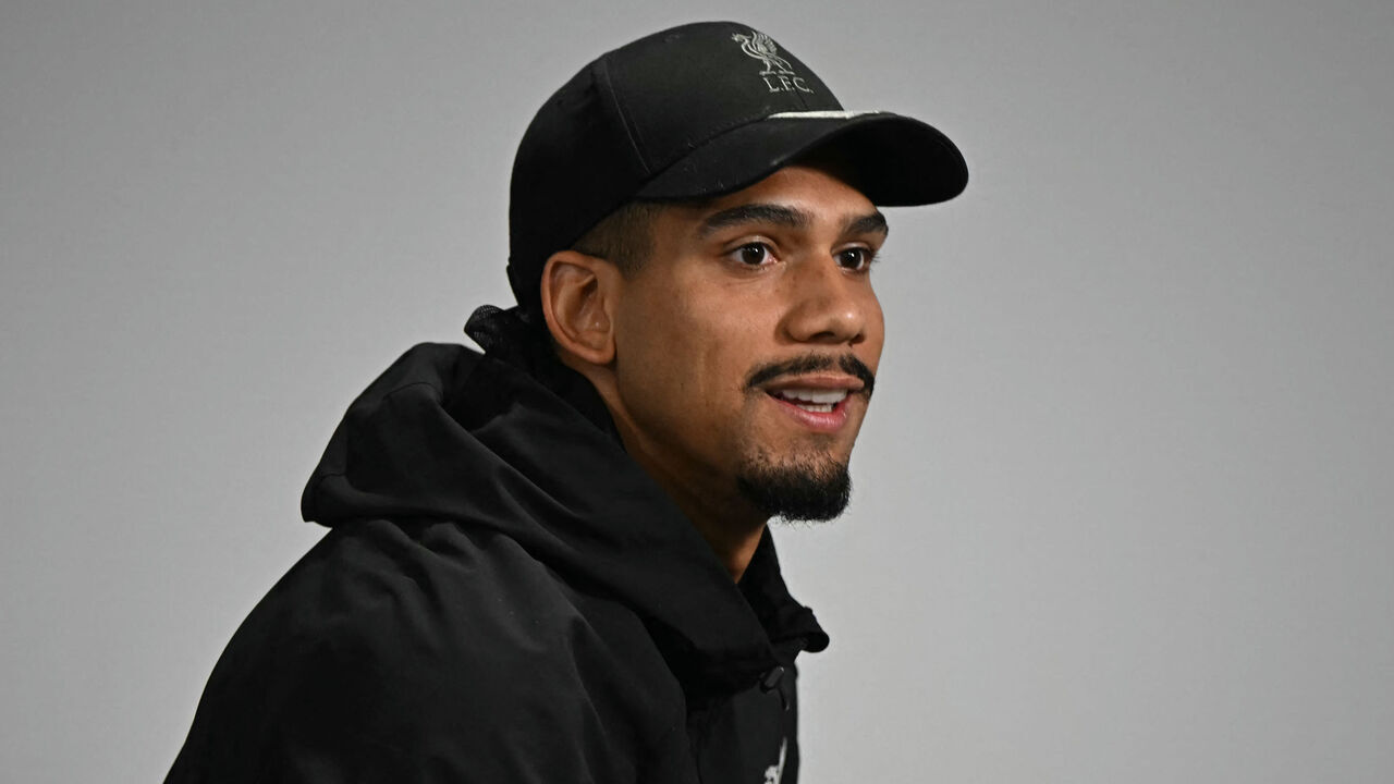Liverpool's Uruguayan defender #33 Ronald Araujo leaves after holding a press conference at Anfield in Liverpool, north-west England on October 19, 2026, the eve of their UEFA Champions League, league phase football match against Villarreal.
