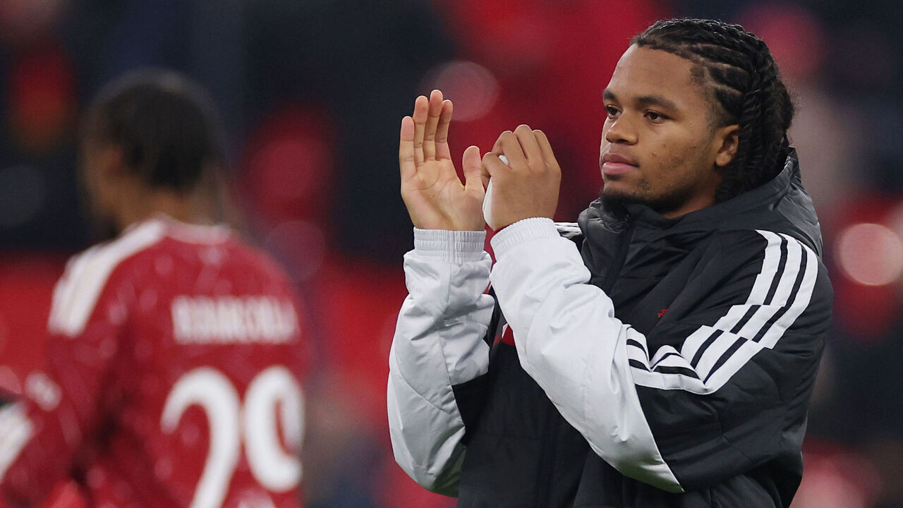 LIVERPOOL, ENGLAND - OCTOBER 20: Rio Ngumoha of Liverpool applauds the fans after the team's victory in the UEFA Champions League 2026/27 League Phase MD3 match between Liverpool FC and Villarreal CF at Anfield on October 20, 2026 in Liverpool, England.