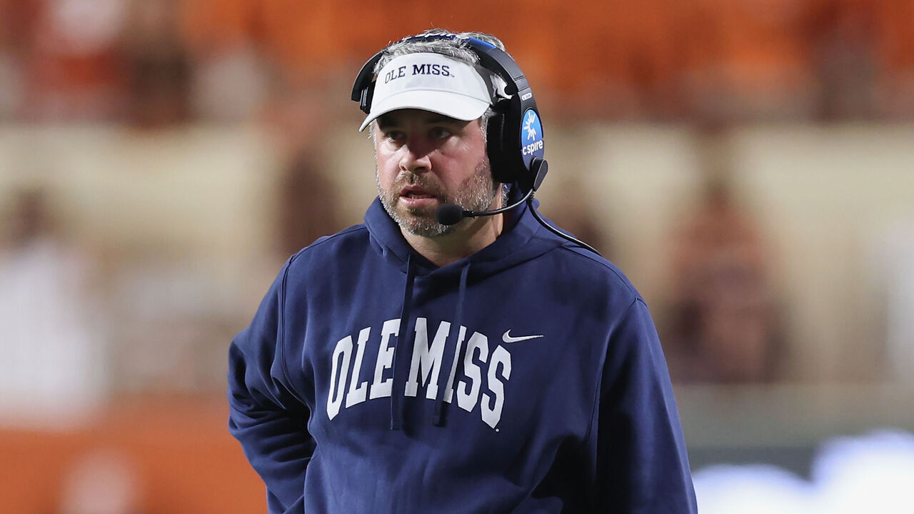 AUSTIN, TEXAS - OCTOBER 24: Head coach Pete Golding of the Ole Miss Rebels reacts in the fourth quarrter against the Texas Longhorns at Darrell K Royal-Texas Memorial Stadium on October 24, 2026 in Austin, Texas.