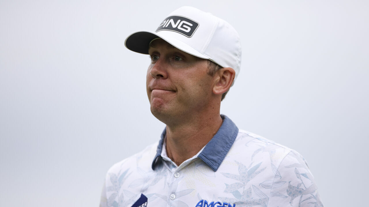 SOUTHAMPTON, BERMUDA - OCTOBER 24: Seamus Power of Ireland reacts while playing the 18th hole during the third round of the Butterfield Bermuda Championship 2026 at Port Royal Golf Course on October 24, 2026 in Southampton, Bermuda.