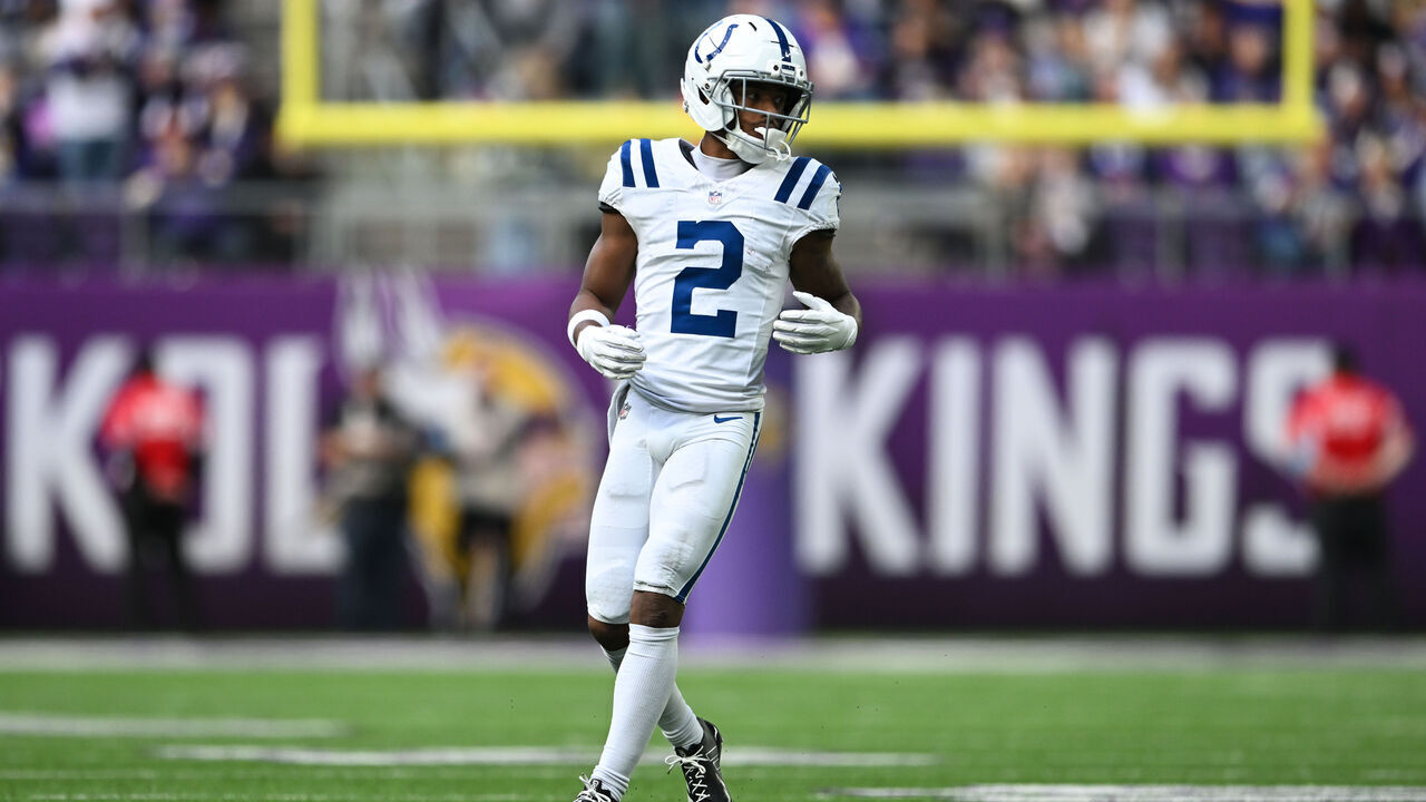 MINNEAPOLIS, MINNESOTA - OCTOBER 25: Josh Downs #2 of the Indianapolis Colts lines up against the Minnesota Vikings during the second quarter of the game at U.S. Bank Stadium on October 25, 2026 in Minneapolis, Minnesota.