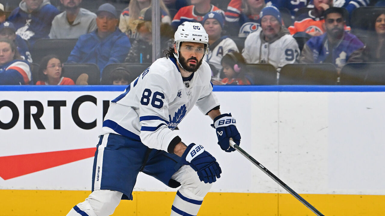 EDMONTON, CANADA - OCTOBER 24: Kirill Marchenko #86 of the Toronto Maple Leafs in action during the game against the Edmonton Oilers at Rogers Place on October 24, 2026, in Edmonton, Alberta, Canada.