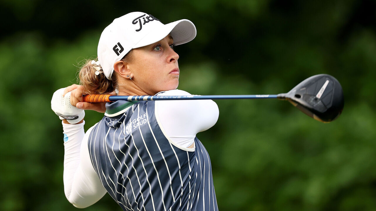 KUALA LUMPUR, MALAYSIA - OCTOBER 29: Pauline Roussin-Bouchard of France plays a shot from the second tee during the first round of the Maybank Championship 2026 at Kuala Lumpur Golf & Country Club on October 29, 2026 in Kuala Lumpur, Malaysia.
