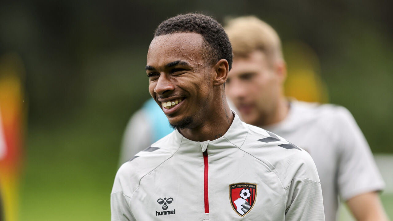 SAALFELDEN, AUSTRIA - JULY 26: Eli Junior Kroupi of Bournemouth during a pre-season training session at Saalfelden Arena on July 26, 2026 in Saalfelden, Austria.
