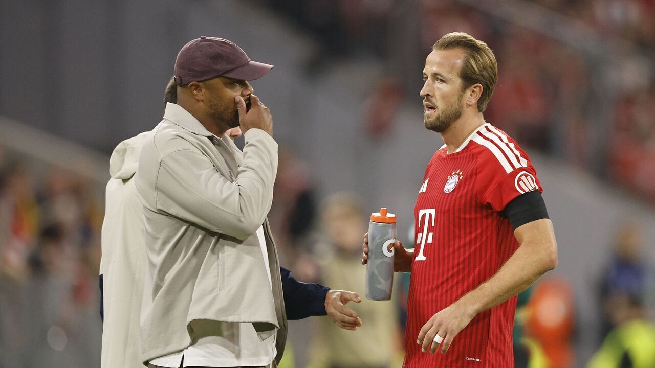 MUNICH - (lr) FC Bayern Munich coach Vincent Kompany, Harry Kane of FC Bayern Munich during the Champions League match between FC Bayern Munich and FK Bodø/Glimt on 10 September 2026 at the Allianz Arena in Munich, Germany. BART STOUTJESDIJK / ANP