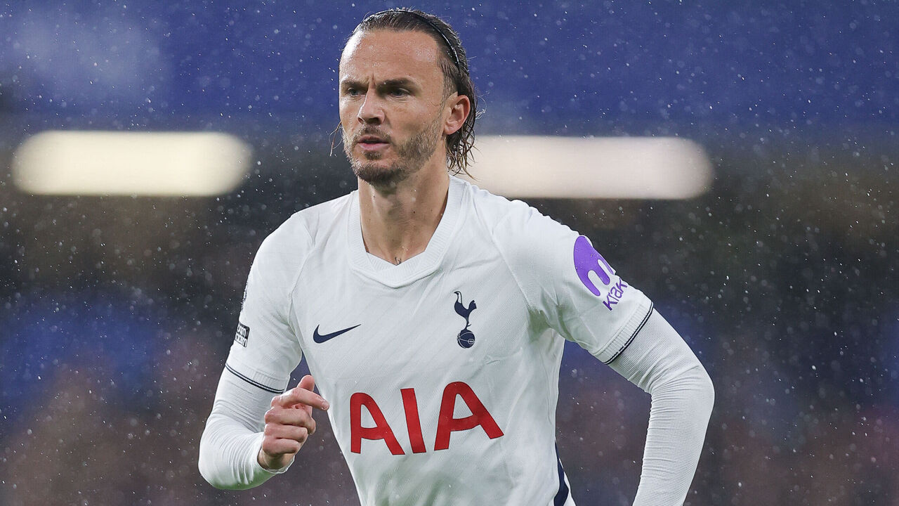LONDON, ENGLAND - OCTOBER 24: James Maddison of Tottenham Hotspur during the Premier League 2026/27 match between Chelsea FC and Tottenham Hotspur at Stamford Bridge on October 24, 2026 in London, England.