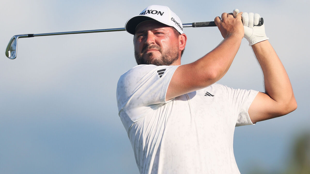 PUERTO VALLARTA, MEXICO - OCTOBER 30: Andrew Novak of the United States plays his shot from the 17th tee during the second round of the VidantaWorld Mexico Open 2026 at Vidanta Vallarta on October 30, 2026 in Puerto Vallarta, Mexico.
