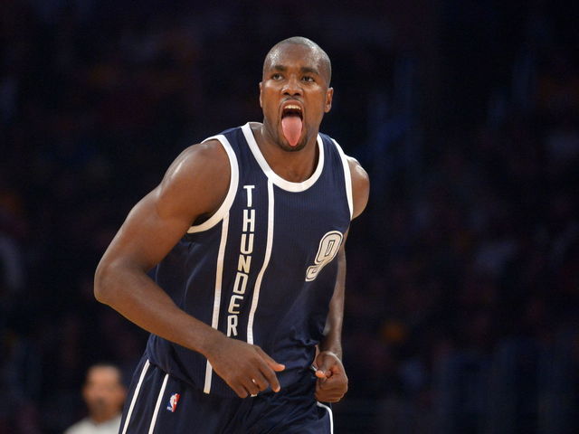 VIDEO: Thunder's Ibaka blocks Boozer, gives finger wag