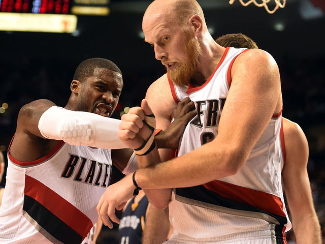 Blazers' Kaman awaiting birth of his son, won't play Friday