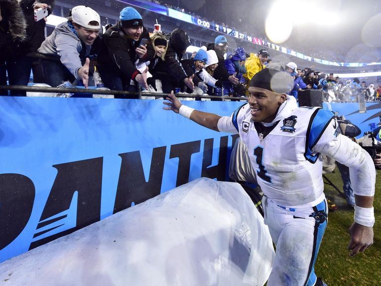 VIDEO Cam Newton gives 3 handshakes and a dap