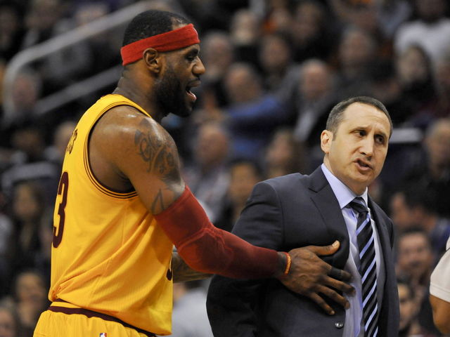 LeBron downplays contact with Blatt: 'Just protecting my coach'
