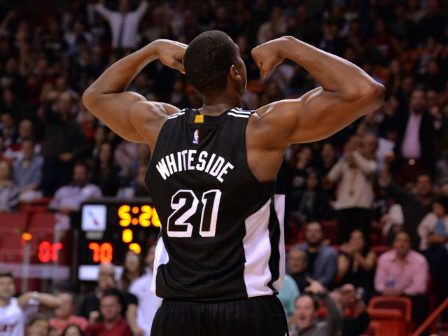 Whiteside gives thanks as NBA 2K rating rises again