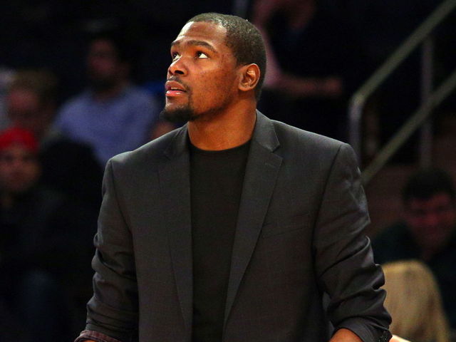 Kevin Durant out with toe sprain Monday vs. Magic