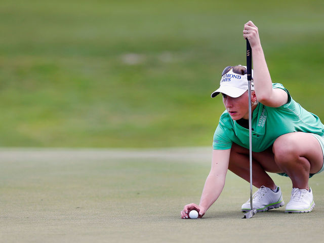 Brooke Pancake takes lead in suspended 1st round